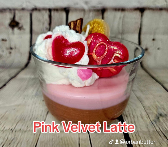 Pink Velvet Latte Candle